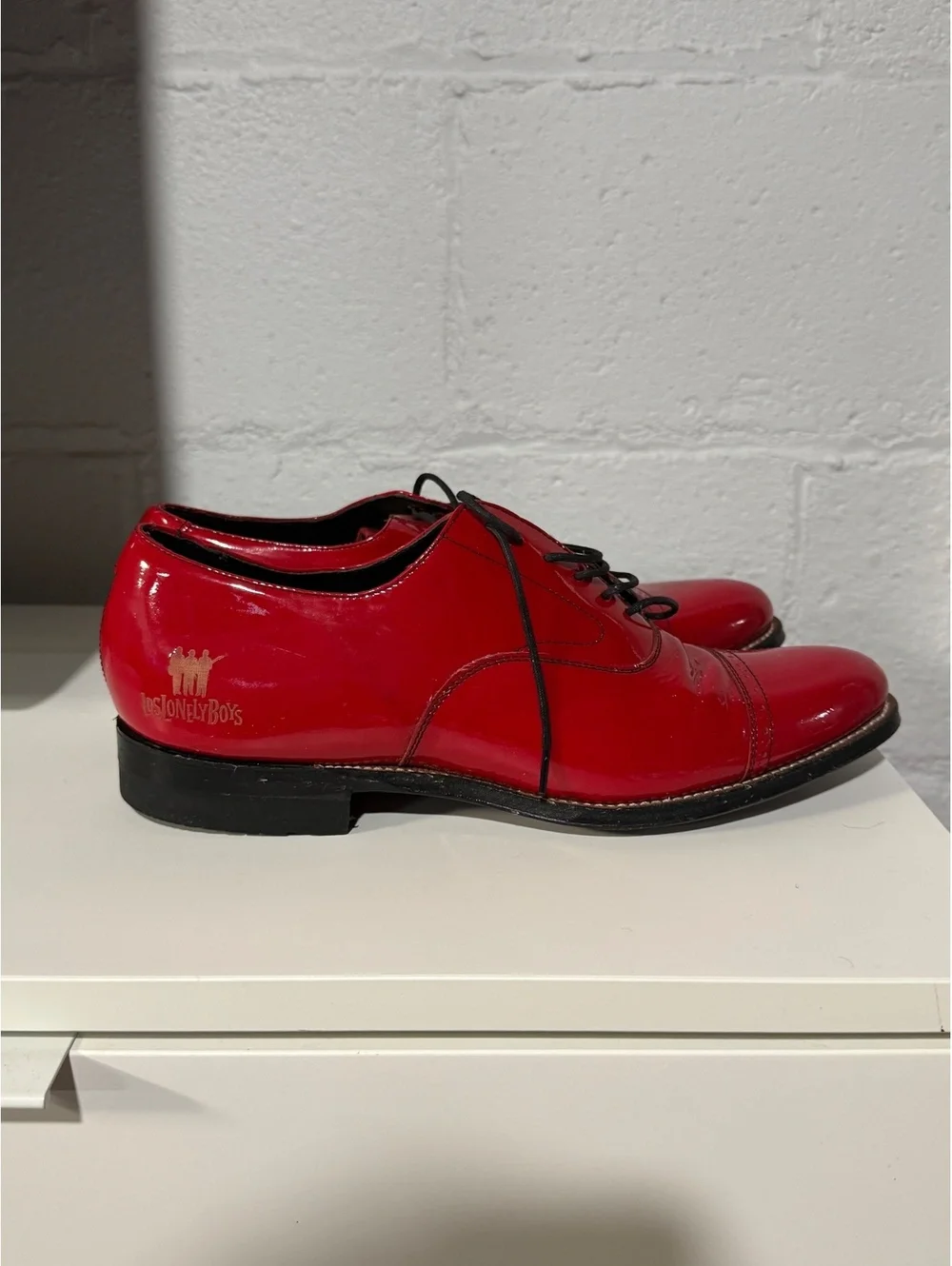 Limited edition los lonely boys Stacy Adams bright cherry red size 8.5 shoes
